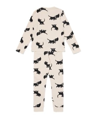 Takkie en Siepie kinderpyjama rib gebroken wit voor €7,50 bij HEMA