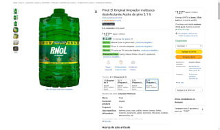 Pinol El Original 5.1L por $85 | Amazon