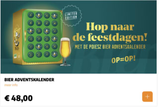 Poiesz bier adventskalender (24 stuks) voor 48,00 euro