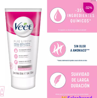 VEET Crema Depilatoria Kit Facial Piel Normal $6.299 OFERTA INTERNET en Salcobrand.cl
