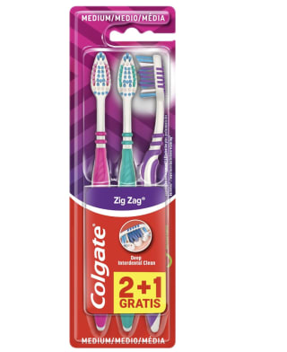 Colgate cepillo de dientes ZigZag pack 3 unidades por 2,11€ (70% 2da unidad)