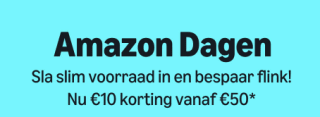€10 korting bij besteding vanaf €50 bij Amazon