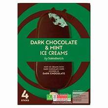 Sainsbury's Milk Chocolate & Mint Ice Creams 3 Pack for £1.19
