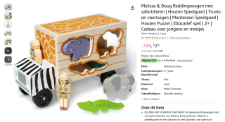 Melissa & Doug Reddingswagen met safaridieren voor €7,27 bij Amazon