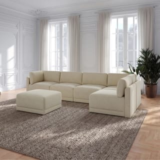 Thomasville Fallon seccional modular de tela de 6 piezas por $22,999 en Costco