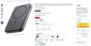 UGREEN 10000mAh Power Bank Inalámbrico PD 20W por $599 en Amazon