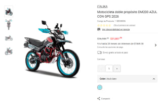 Motocicleta ITALIKA DM200 200cc por $21,908 | Liverpool (Banorte)