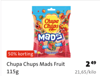 Chupa Chups Mads gratis na cashback via Tikkie en de Jumbo