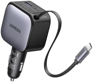 UGREEN 3 en 1 Cargador para Auto 60W con Cable Retráctil por $351 en Amazon