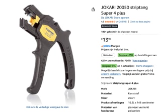 Jokari Super 4 Plus - Automatische Isolatiestriptang voor €13,95 bij Amazon