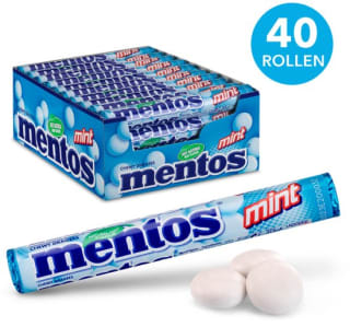 Mentos Mint (1x40 rollen) voor €8,99 bij Bol