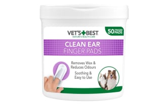 50 Almohadillas Vet's Best para limpieza auditiva canina por 3,80€