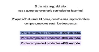 Hoy descuento de 40%, 30% y 20% según compra de productos desde Clinique