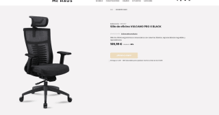 Silla de oficina VULCANO PRO X por solo 98,99€