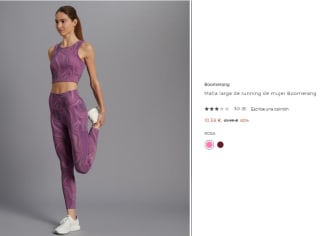 Malla larga de running Boomerang de mujer por 10.39€