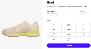 Zapatillas de Tenis para Mujer Head SPRINT PRO 3.5 por 64€