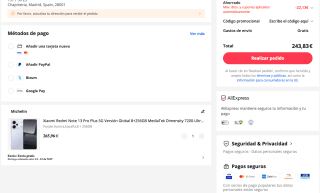 Móvil Xiaomi Redmi Note 13 Pro Plus por solo 243,83€