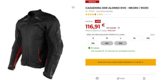 Chaqueta cuero moto DXR ALONSO EVO por 116,91€