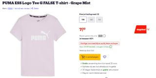 PUMA ESS Logo Tee G FALSE T-shirt - Grape Mist maat 176 voor €7,20 bij Bol