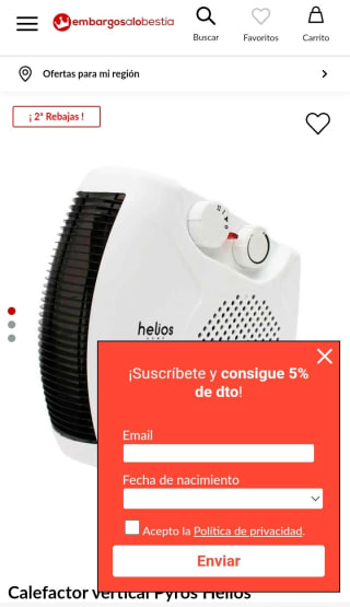 -5% por suscribirnos a la Newsletter de Embargosalobestia