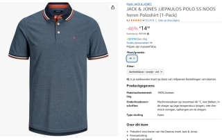 Jack and Jones Paulos Tipped Pique Short Sleeve Polo Shirt voor €14,99 bij Amazon