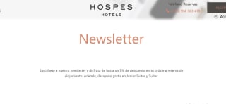 5% dto +desayuno gratis en Junior Suites y Suites para nuevos suscriptores