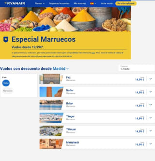 Marruecos desde 19,99€ con Ryanair.