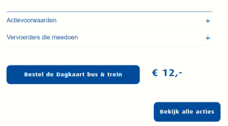 Dagkaart voor de bus & regionale trein voor €12 via Ervaarhetov