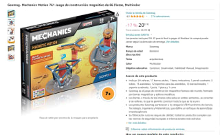 Marca Geomag, Mechanics Motion 761 Juego de construcción magnético de 86 Piezas por 20,31€