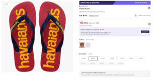 Chanclas Havaianas Top Logomania 2 por 10.79€ (Cuenta Nueva 5.4€)