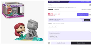 Funko POP Disney Ultimate Princess La Sirenita Ariel And Statue Eric Exclusive por 16.8€