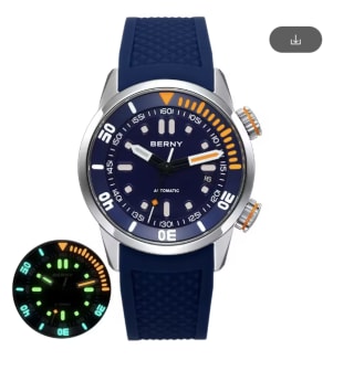Reloj de buceo automático BERNY Hombre Original superluminoso por 78,81€