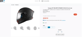 Casco de moto MT STINGER 2 ECE22.06 por 41,51€