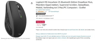 Logitech MX Anywhere 2S Bluetooth Edition voor €69,99 met Amazon Prime