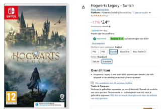 Hogwarts Legacy voor €24,99 bij Amazon