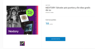 NEXTORY: llévate 400 puntos y 60 días gratis por solo 10 puntos