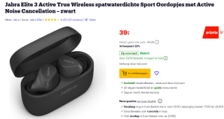 Jabra Elite 3 Active True Wireless spatwaterdichte Sport Oordopjes voor €49 bij Bol.com
