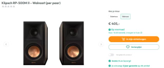 Klipsch RP-500M II - Walnoot (per paar) voor €405 bij Art & Craft