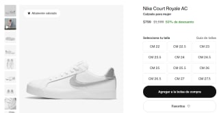 Descuento Tenis Nike Court Royale AC por $799
