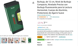 Nivel 1 Burbuja marca BOSCH 12 Cm por 6,11€