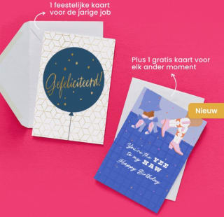 1+1 gratis op alle kaarten bij Hallmark