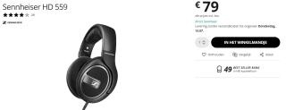 Sennheiser HD 599 - Over-ear koptelefoon - Special Edition - Zwart voor €79 bij Thomann