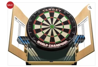 Target Darts - Dartkabinet - met dartbord en dartpijlen voor €49,95