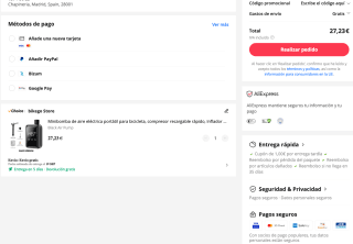 Mini bomba de aire electrica para inflar por solo 27,23€