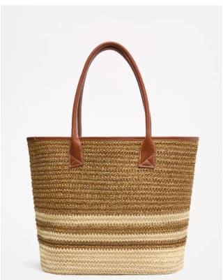 Bolso Shopper con contrastes efecto natural por 13.99€