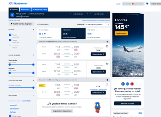 Vuelos ida y vuelta Málaga - Londres desde 38€ con Skyscanner