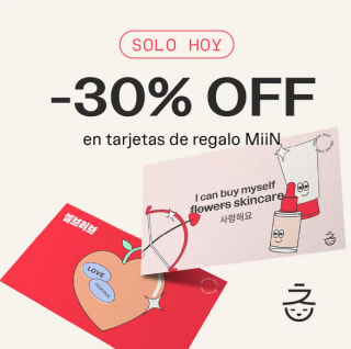 HOY San Valentín Código 30% Descuento tarjetas de regalo MiiN Cosmetics