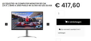 LG 32UQ750-W 32" monitor voor €417,60 bij Caps