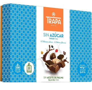 Trapa - SIN AZÚCAR. Estuche de Bombones 142gr por 2,49€.