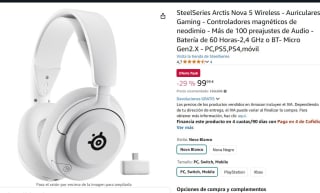 Recopiación SteelSeries Arctis Nova 5P Wireless por 99,99€